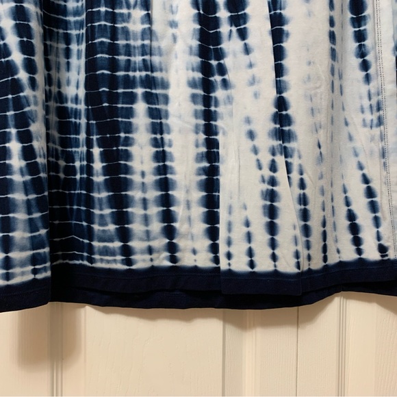 Athleta Maxi Skirt Size Large (L) Navy & White Tie Dye/Shibori Print - Picture 4 of 11